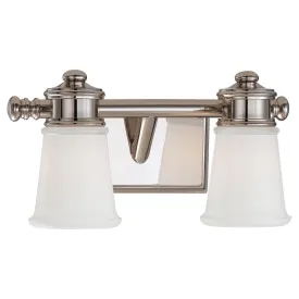 14 in. 2 Lights Vanity Light Polished Nickel finish