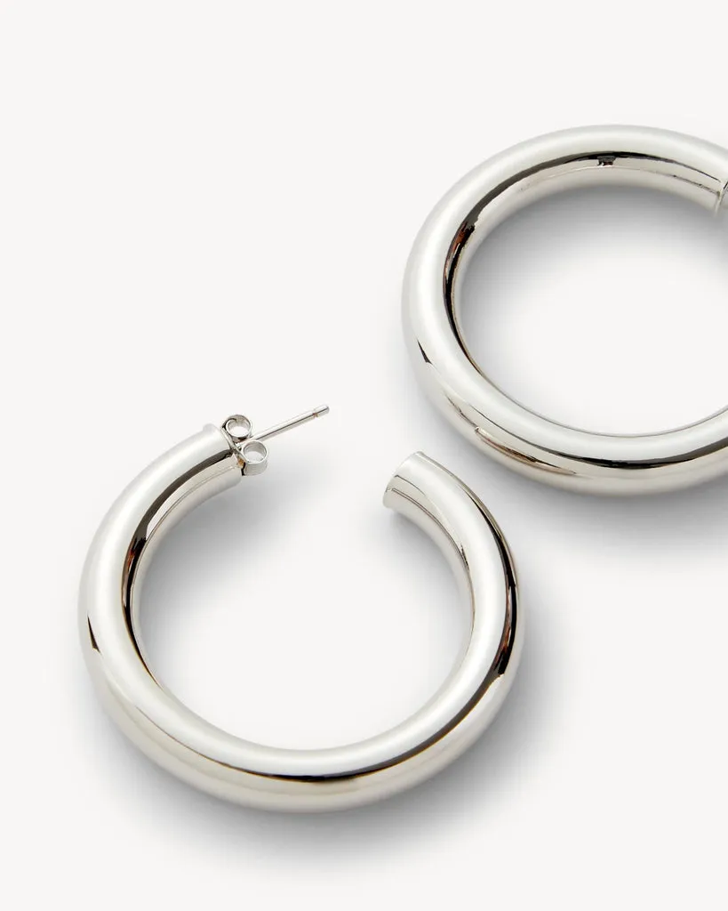 1.5" Perfect Hoops in Silver