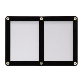 2-Card Black Frame Screwdown Holder