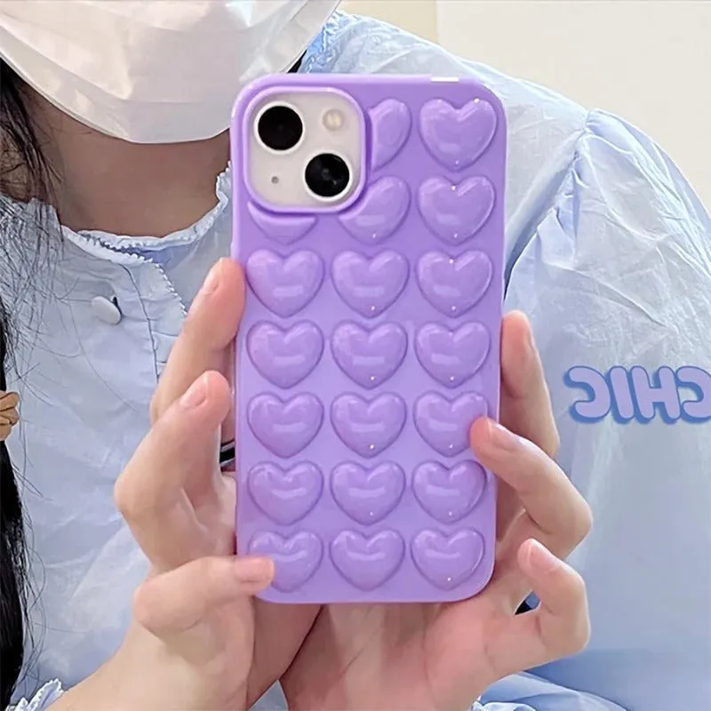 3D Heart iPhone Case