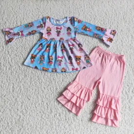 6 A24-26 girl pink cartoon winter long sleeve set-promotion 2023.9.4