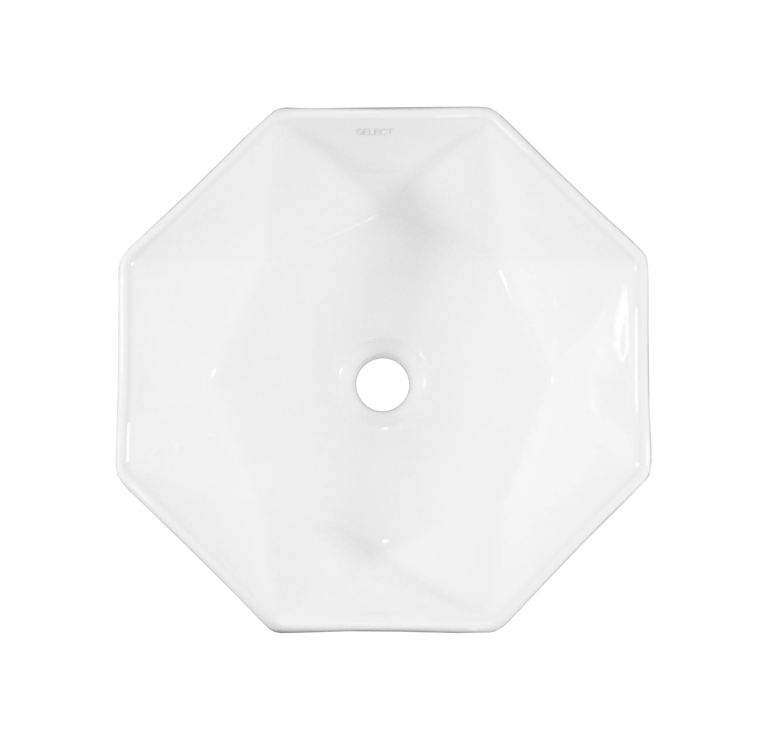 8451A Octagonal Countertop Art Basin in White