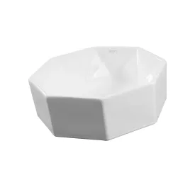 8451A Octagonal Countertop Art Basin in White