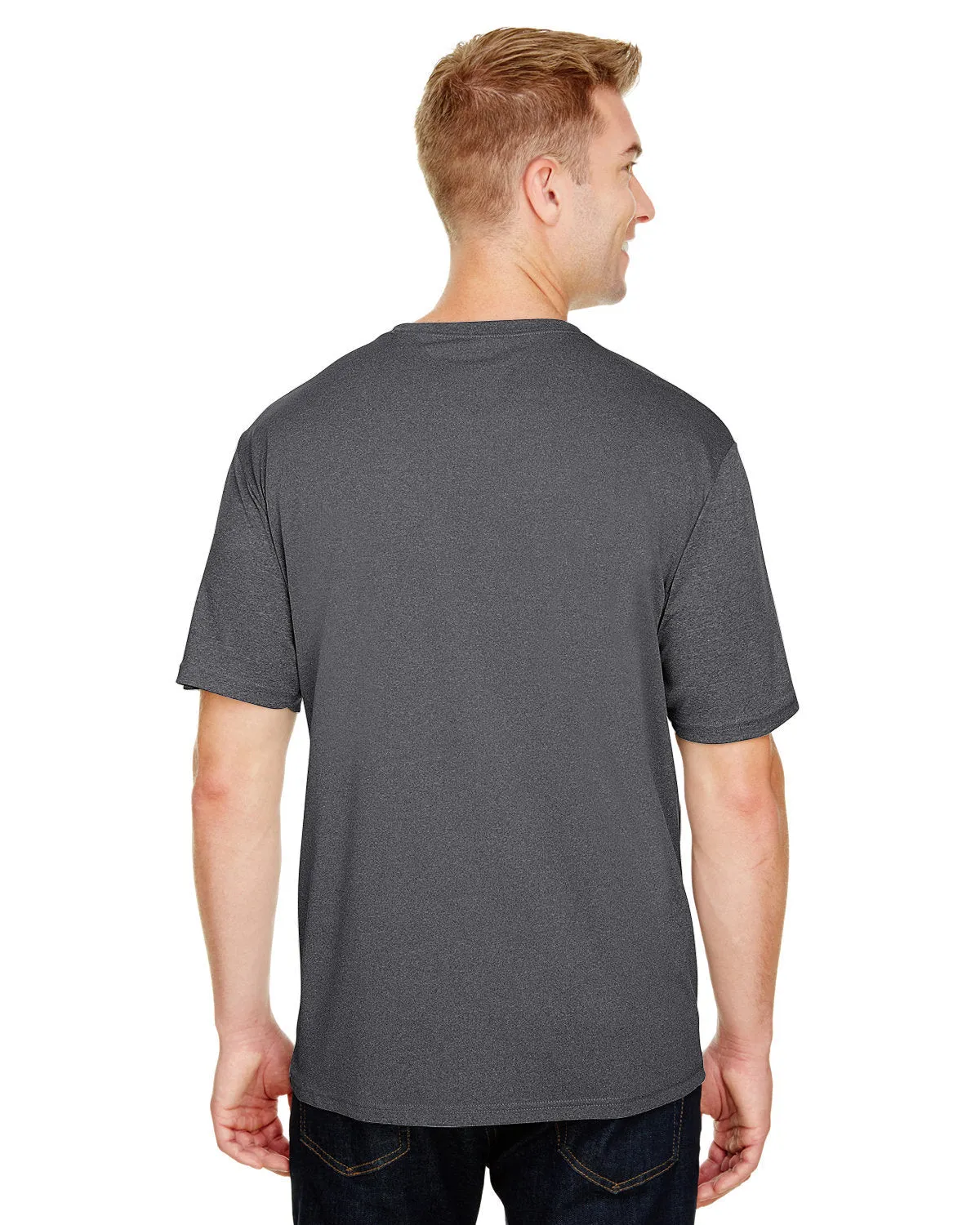 A4 N3381 Adult  Topflight Heather Performance T-Shirt