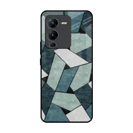 Abstact Tiles Glass Case for Vivo V25 Pro