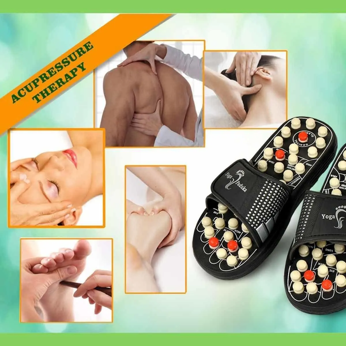 AcuComfort Acupressure Foot Relaxer Massager Slipper