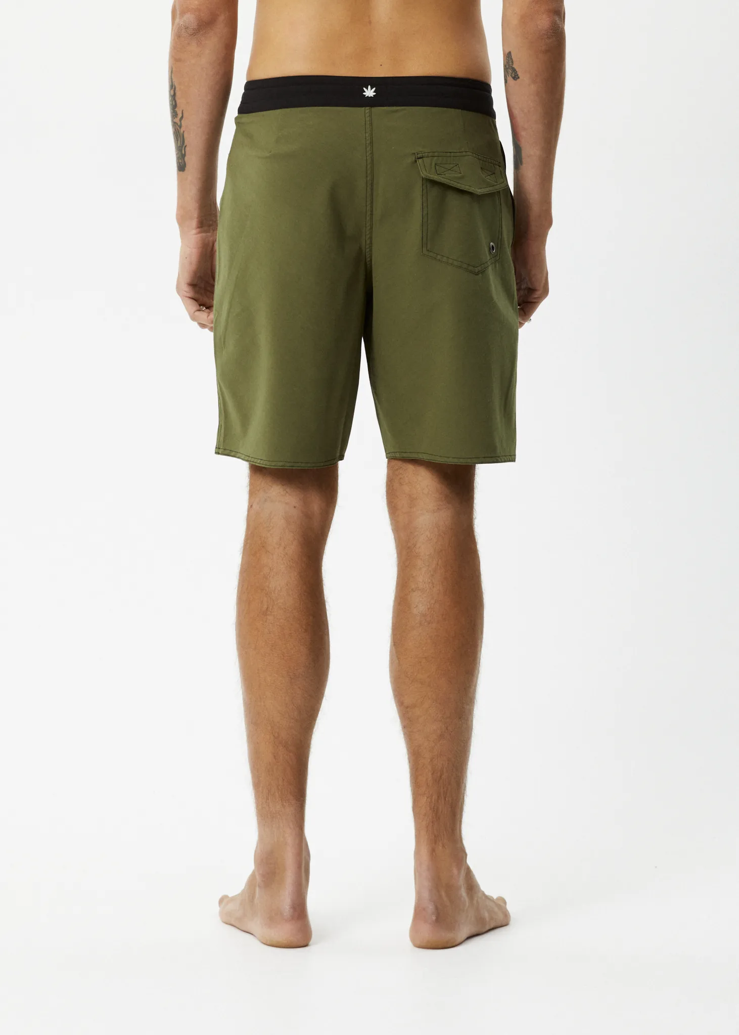 AFENDS Mens Surf Related - Fixed Waist Boardshorts 20" - Military