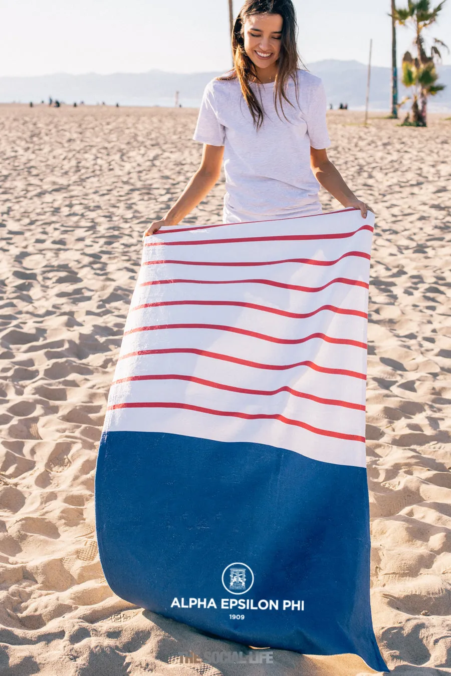 Alpha Epsilon Phi Sailor Striped Towel