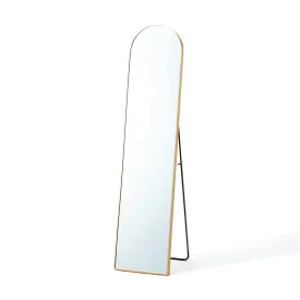 Aluminum Frame Stand Mirror  Gold