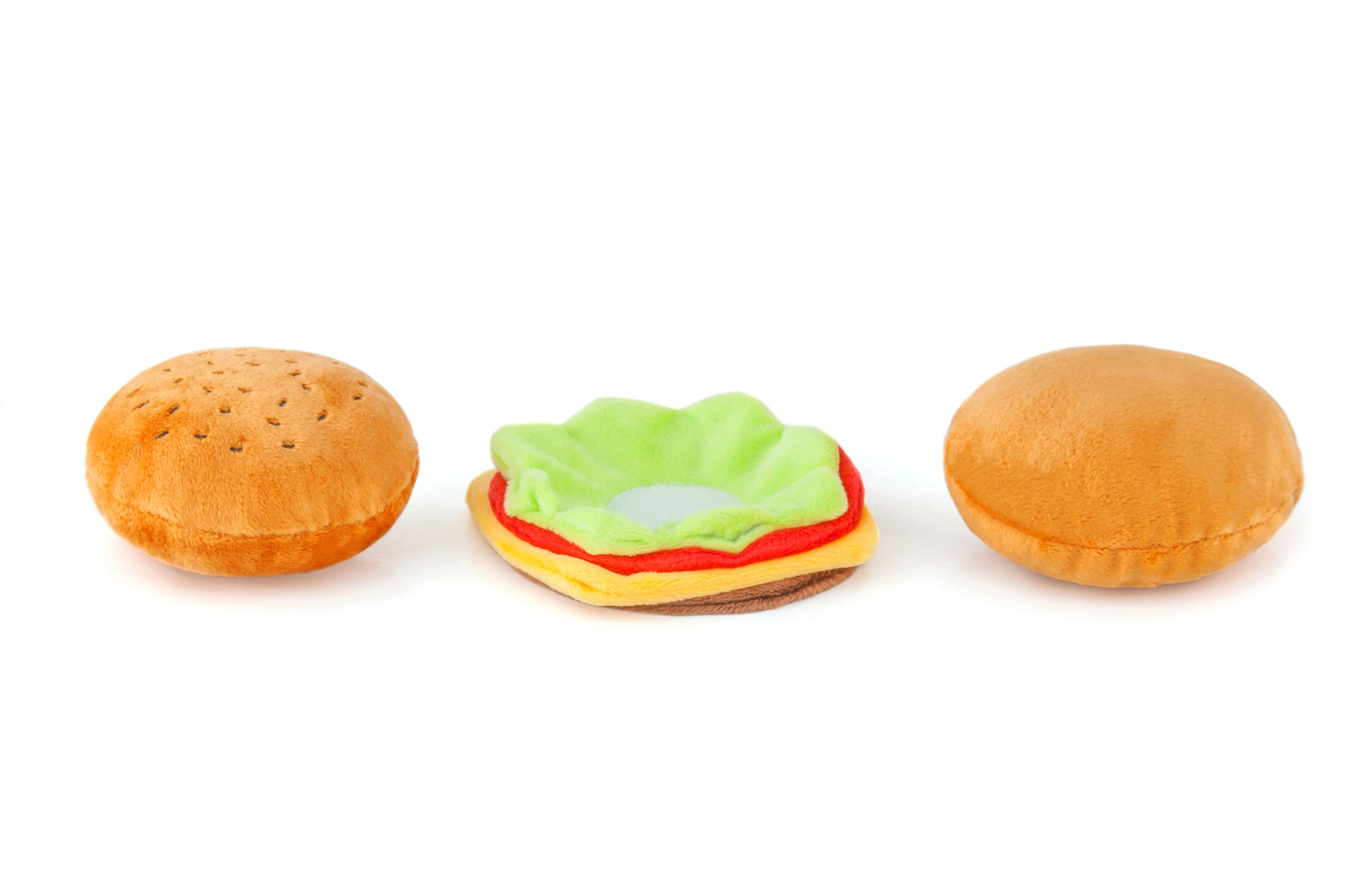 American Classic Hamburger Plush Dog Toy