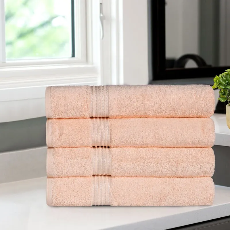 Anamarie Egyptian-Quality Cotton Same-Size Bath Towel Set (Set of 4)