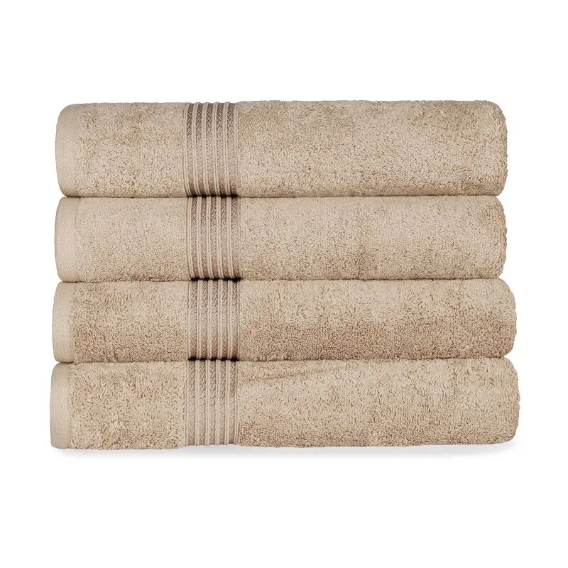 Anamarie Egyptian-Quality Cotton Same-Size Bath Towel Set (Set of 4)