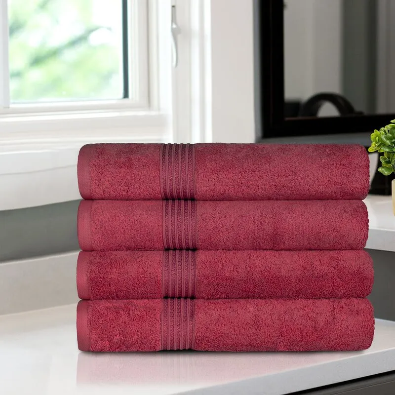 Anamarie Egyptian-Quality Cotton Same-Size Bath Towel Set (Set of 4)