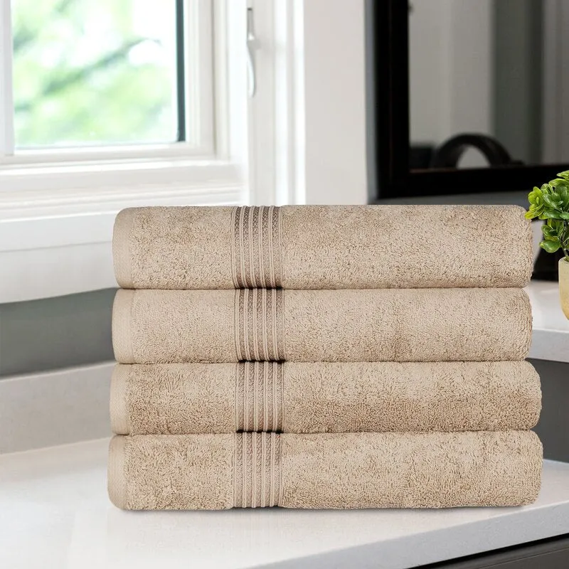 Anamarie Egyptian-Quality Cotton Same-Size Bath Towel Set (Set of 4)