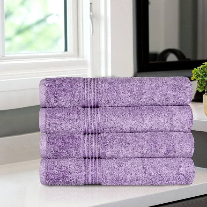 Anamarie Egyptian-Quality Cotton Same-Size Bath Towel Set (Set of 4)