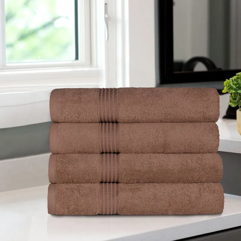 Anamarie Egyptian-Quality Cotton Same-Size Bath Towel Set (Set of 4)