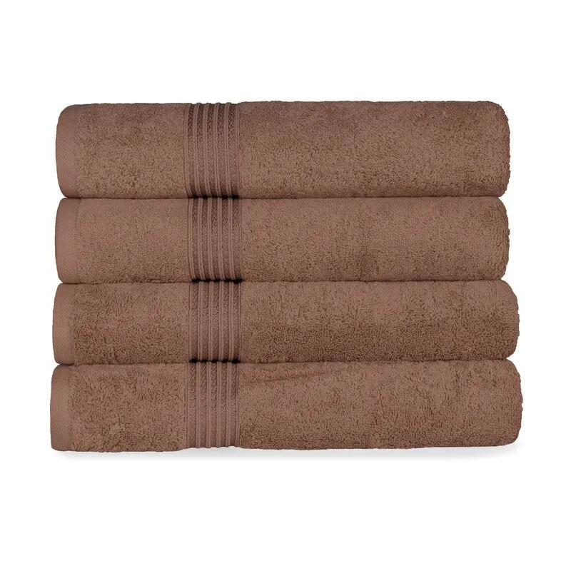 Anamarie Egyptian-Quality Cotton Same-Size Bath Towel Set (Set of 4)