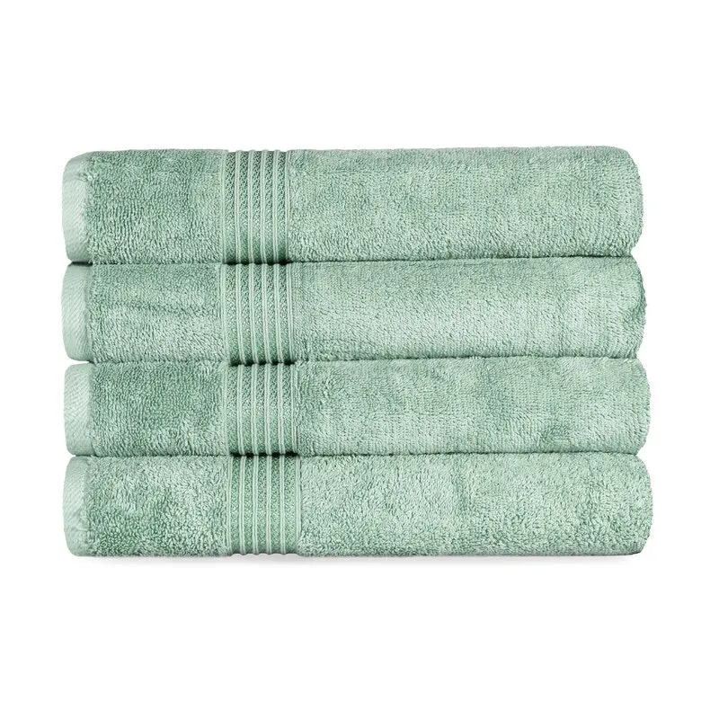 Anamarie Egyptian-Quality Cotton Same-Size Bath Towel Set (Set of 4)