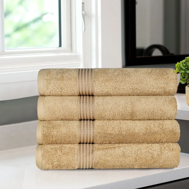 Anamarie Egyptian-Quality Cotton Same-Size Bath Towel Set (Set of 4)