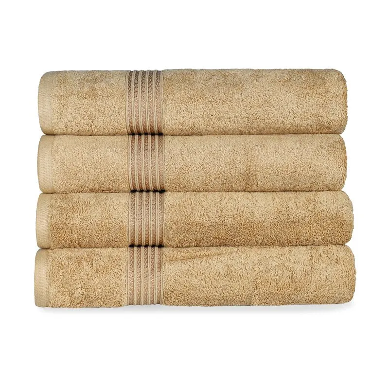 Anamarie Egyptian-Quality Cotton Same-Size Bath Towel Set (Set of 4)