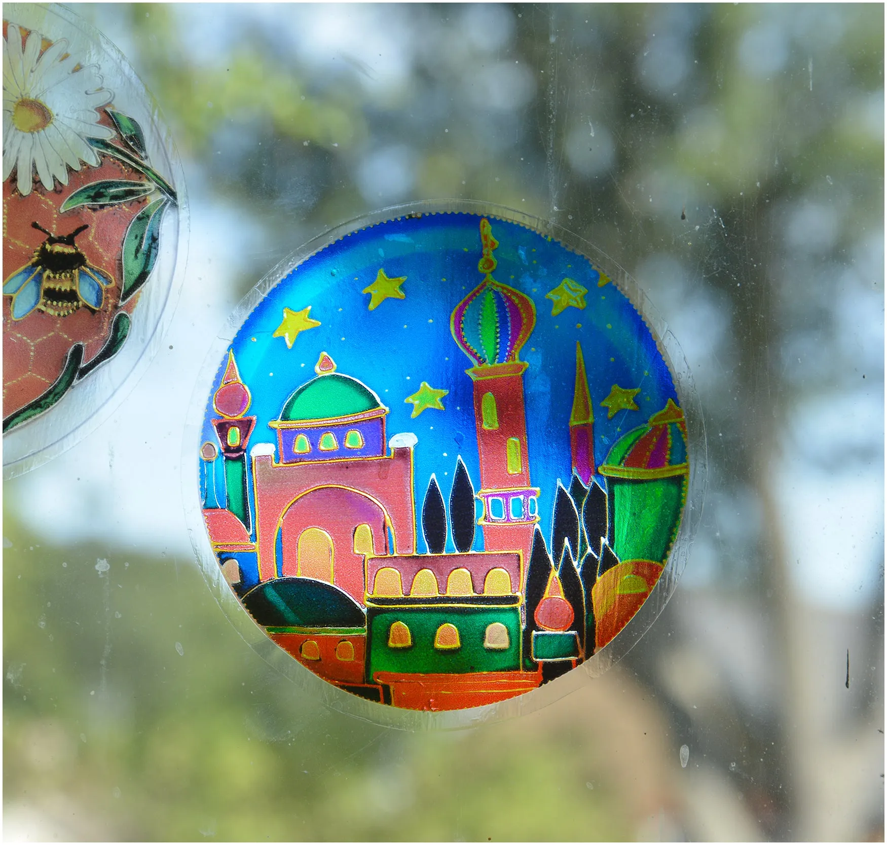 Arabian Nights Christmas Window Cling - 5 Inch