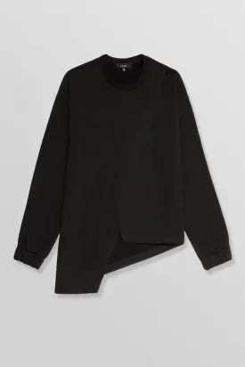 Ararat cotton sweater in black