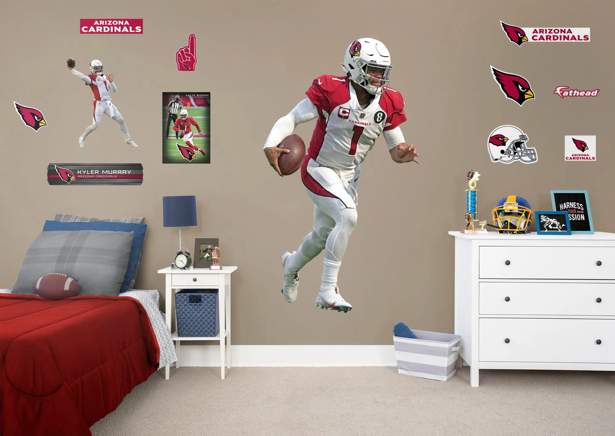 Arizona Cardinals: Kyler Murray         - Officially Licensed NFL Removable Wall   Adhesive Decal