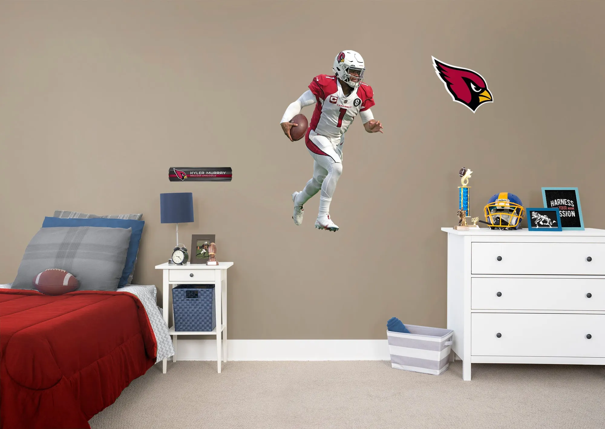 Arizona Cardinals: Kyler Murray         - Officially Licensed NFL Removable Wall   Adhesive Decal