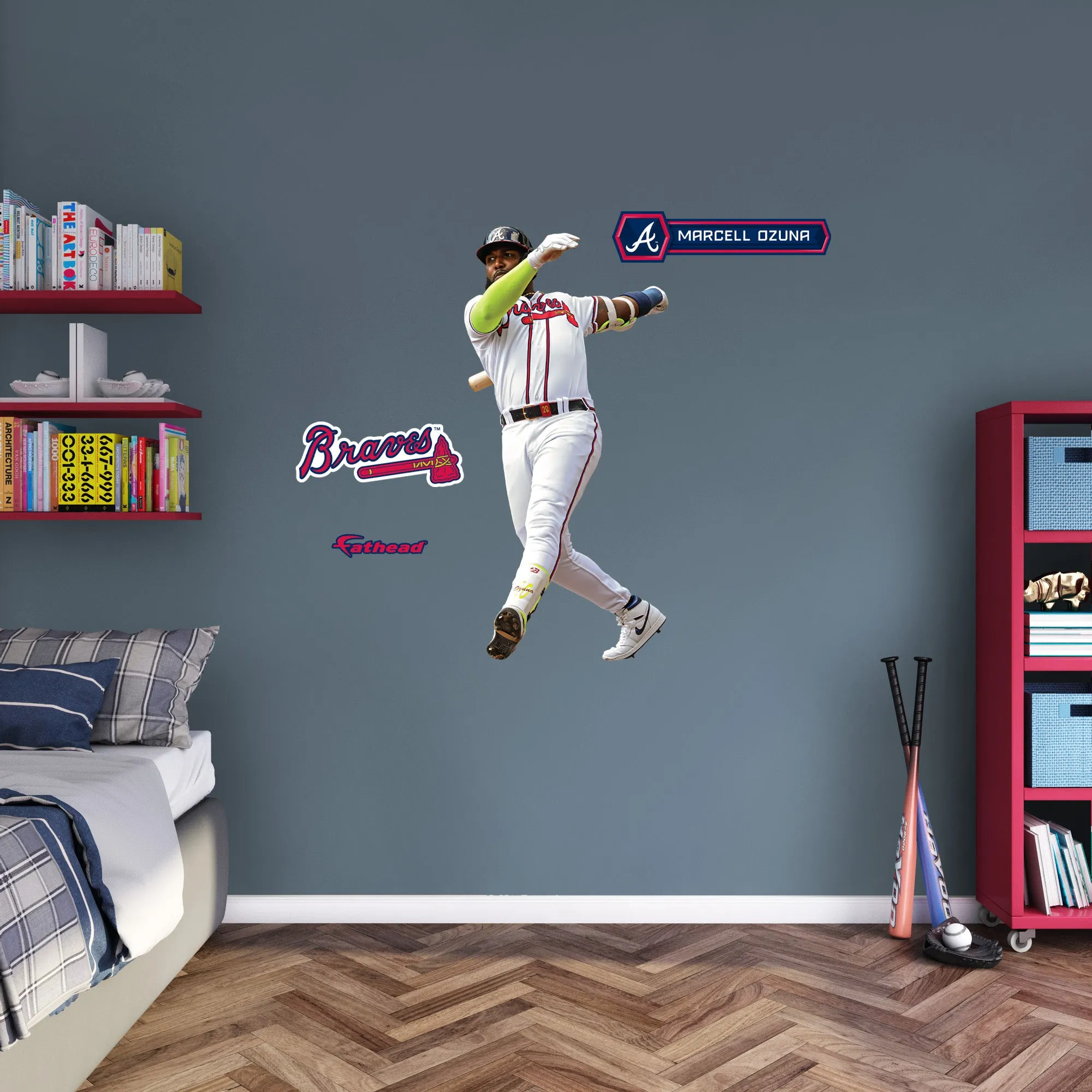 Atlanta Braves: Marcell Ozuna         - Officially Licensed MLB Removable     Adhesive Decal