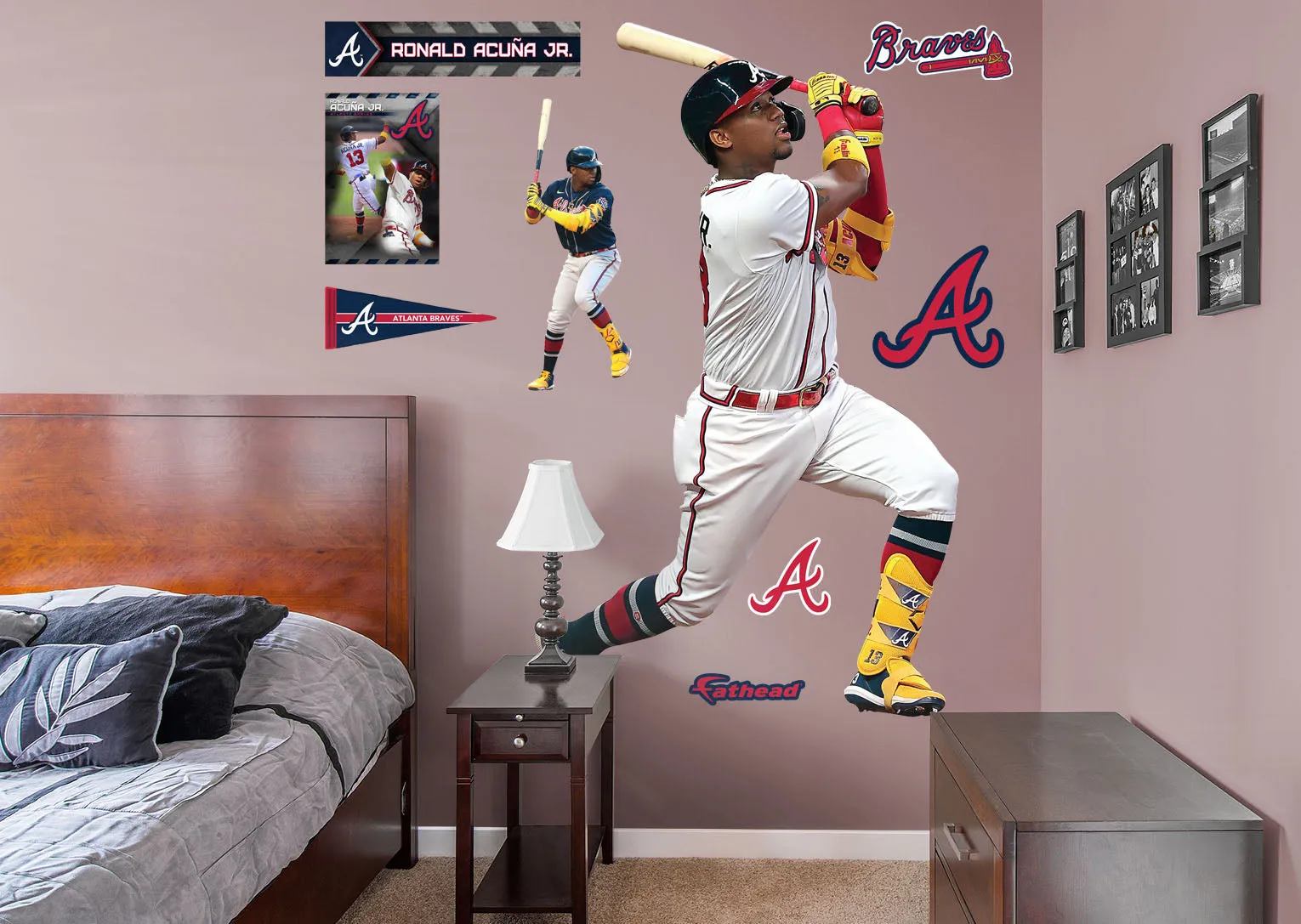 Atlanta Braves: Ronald Acuña Jr.         - Officially Licensed MLB Removable Wall   Adhesive Decal