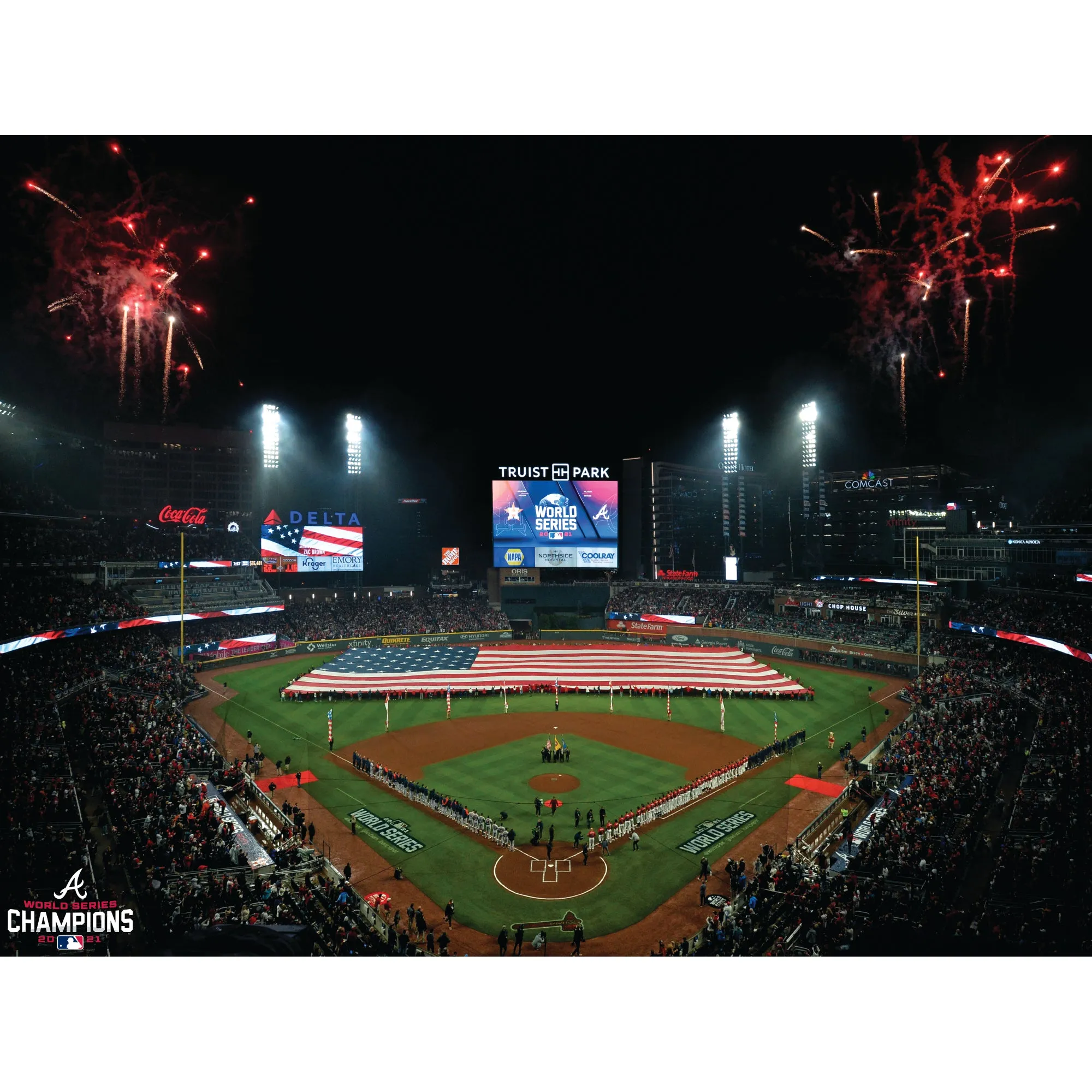 Atlanta Braves: Truist Park 2021 World Series Stadium Poster - Officially Licensed MLB Removable Adhesive Decal