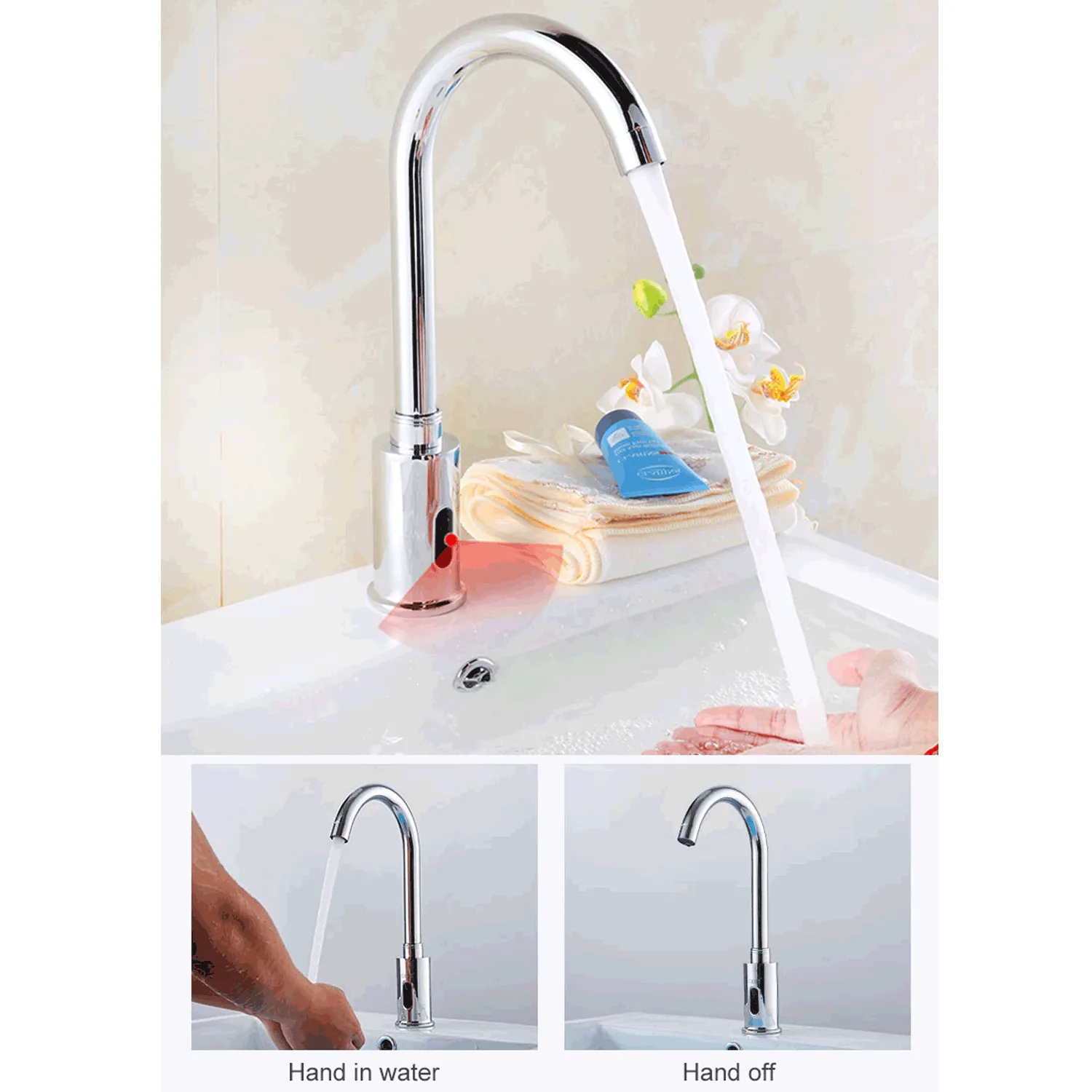 Automatic Inflated Sensor Bathroom Tap