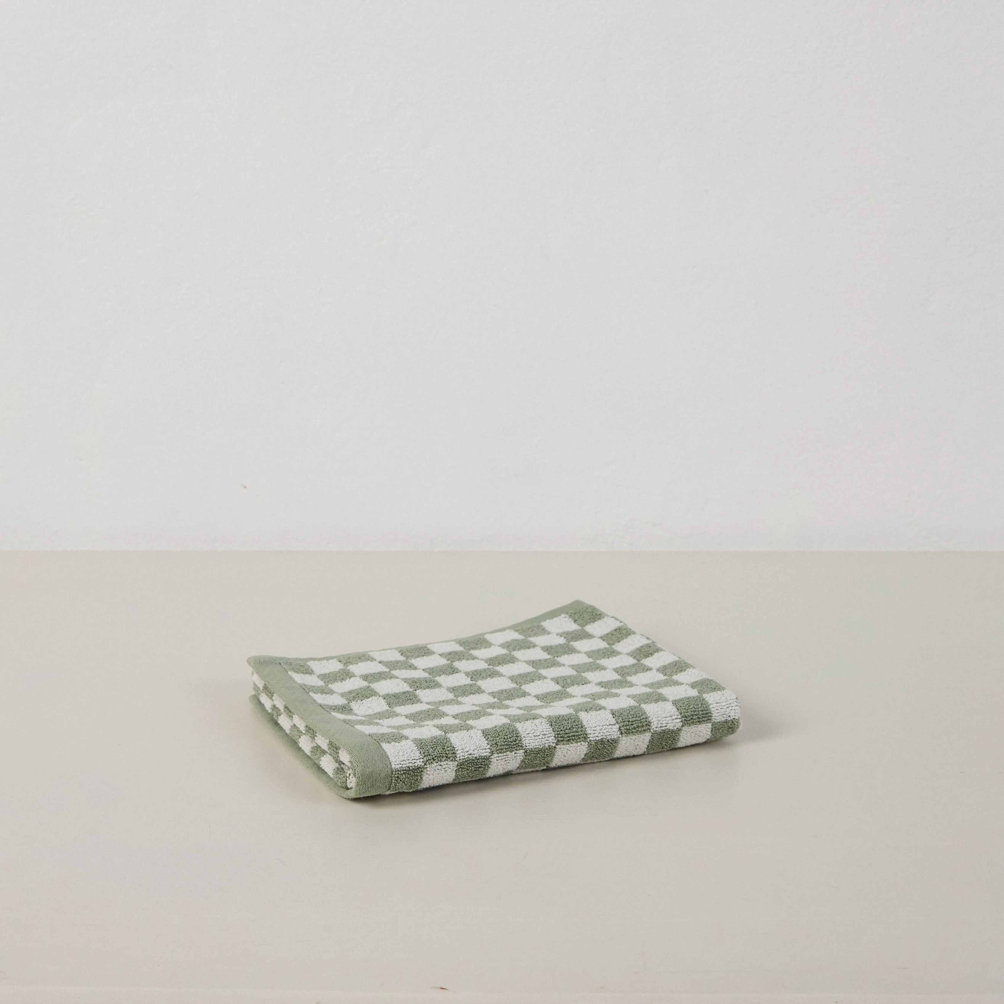 Baina | Josephine Hand Towel in Sage and Chalk