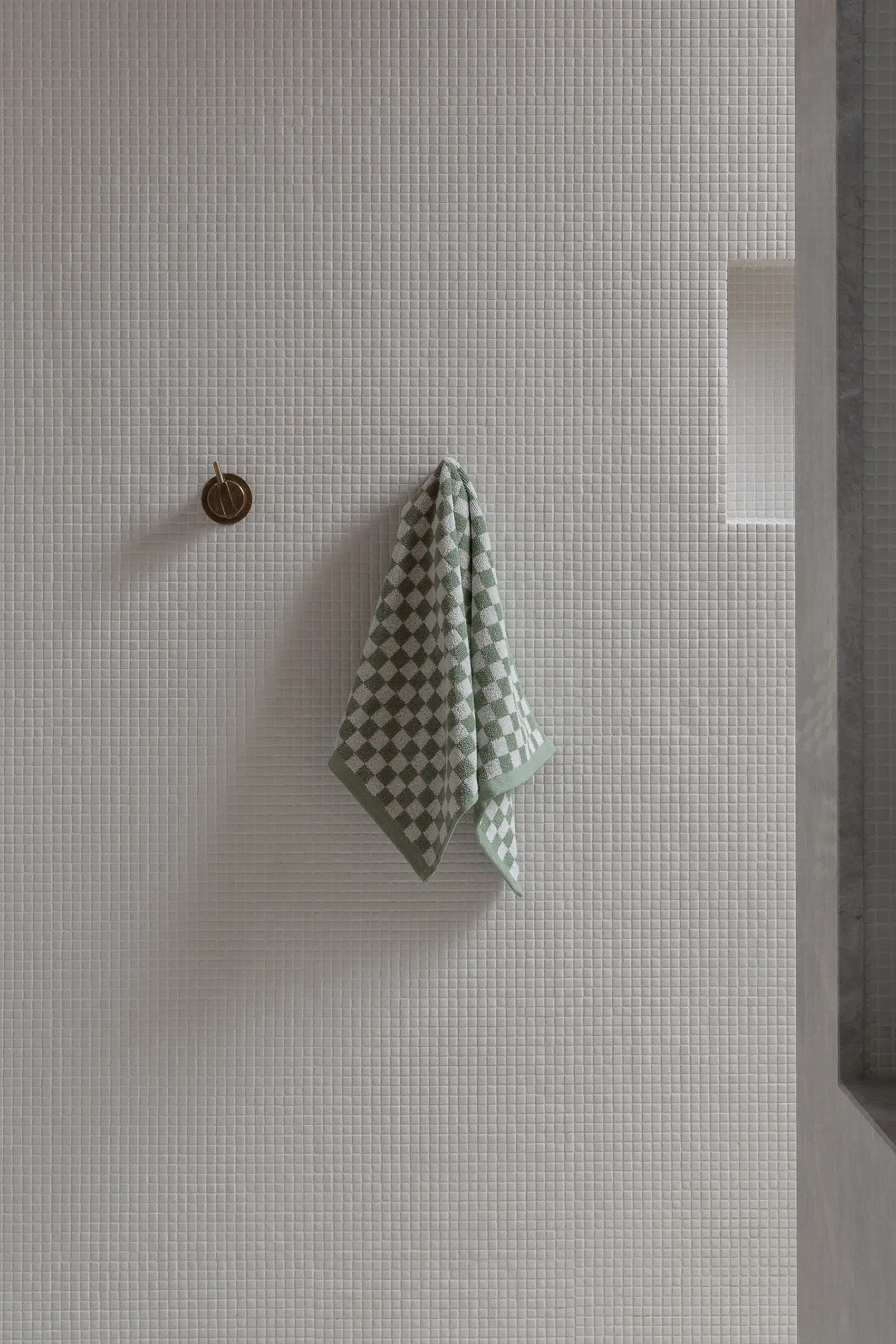 Baina | Josephine Hand Towel in Sage and Chalk