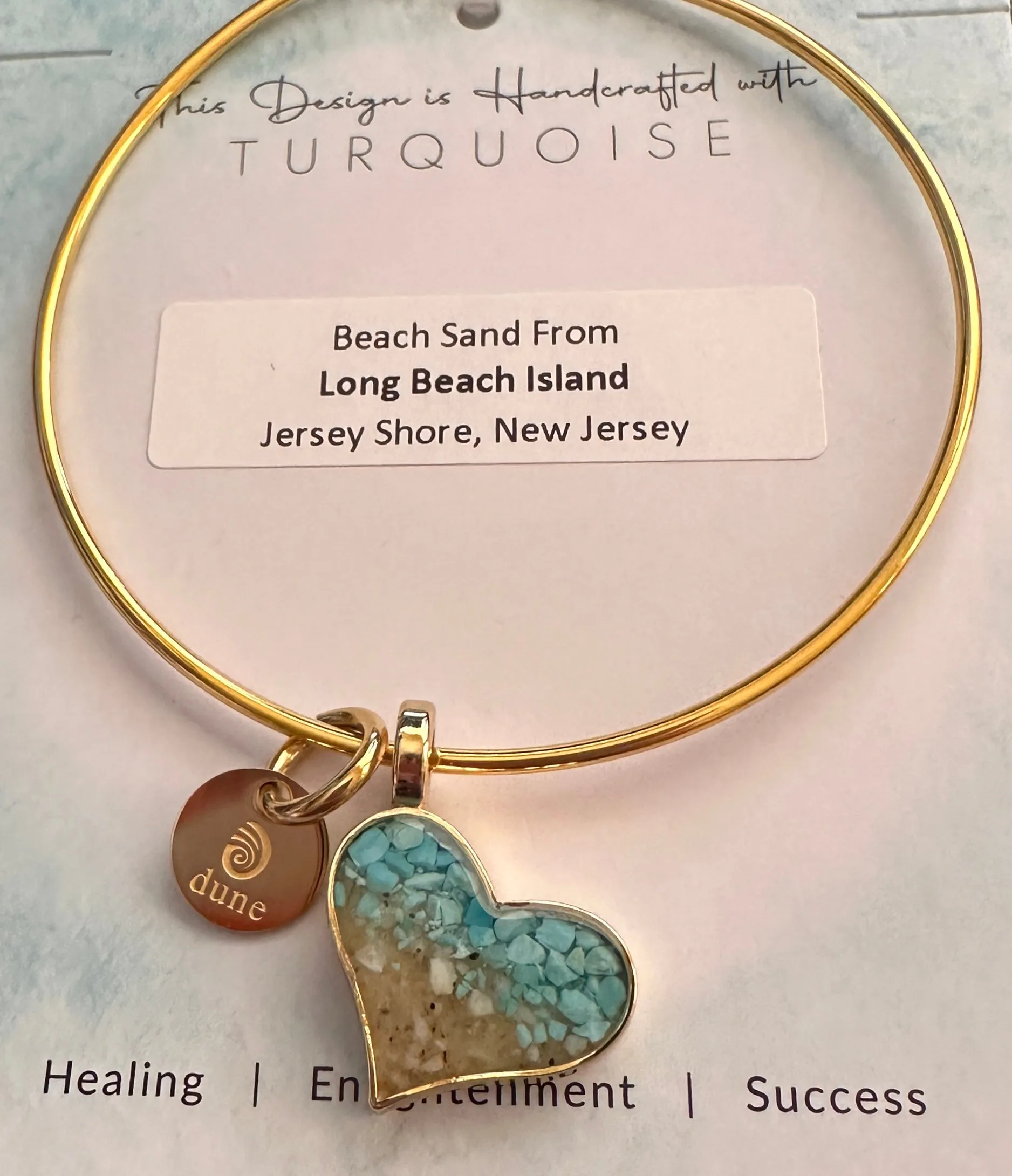 Beach Bangle Gold Heart