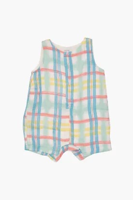 Beach Plaid Shortie Romper