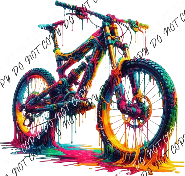 Bicycle Color Drip DTF Transfer