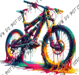 Bicycle Color Drip DTF Transfer