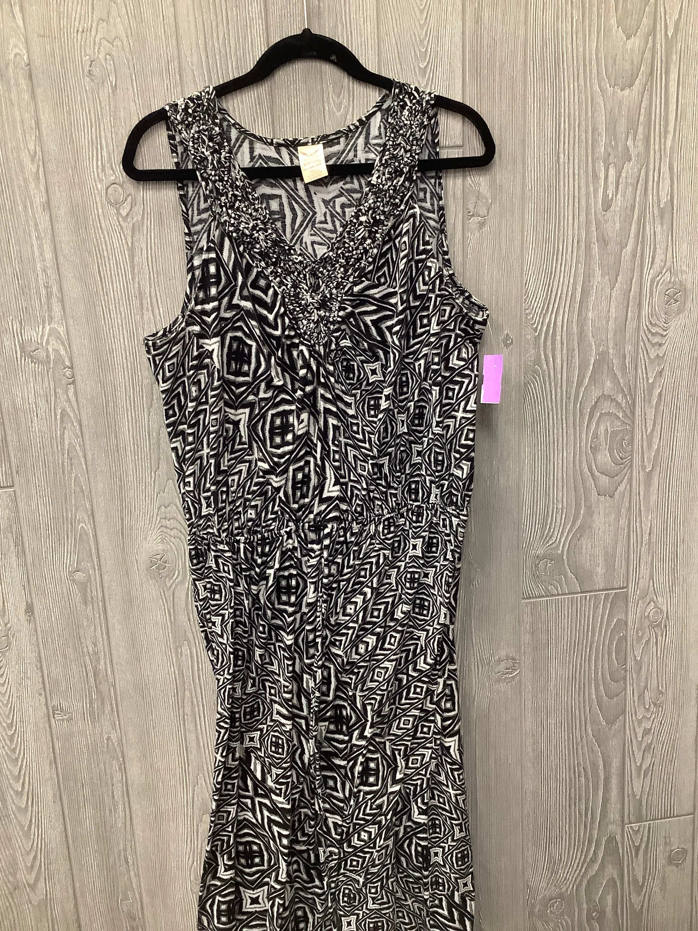 Black & White Dress Casual Maxi Faded Glory, Size 2x