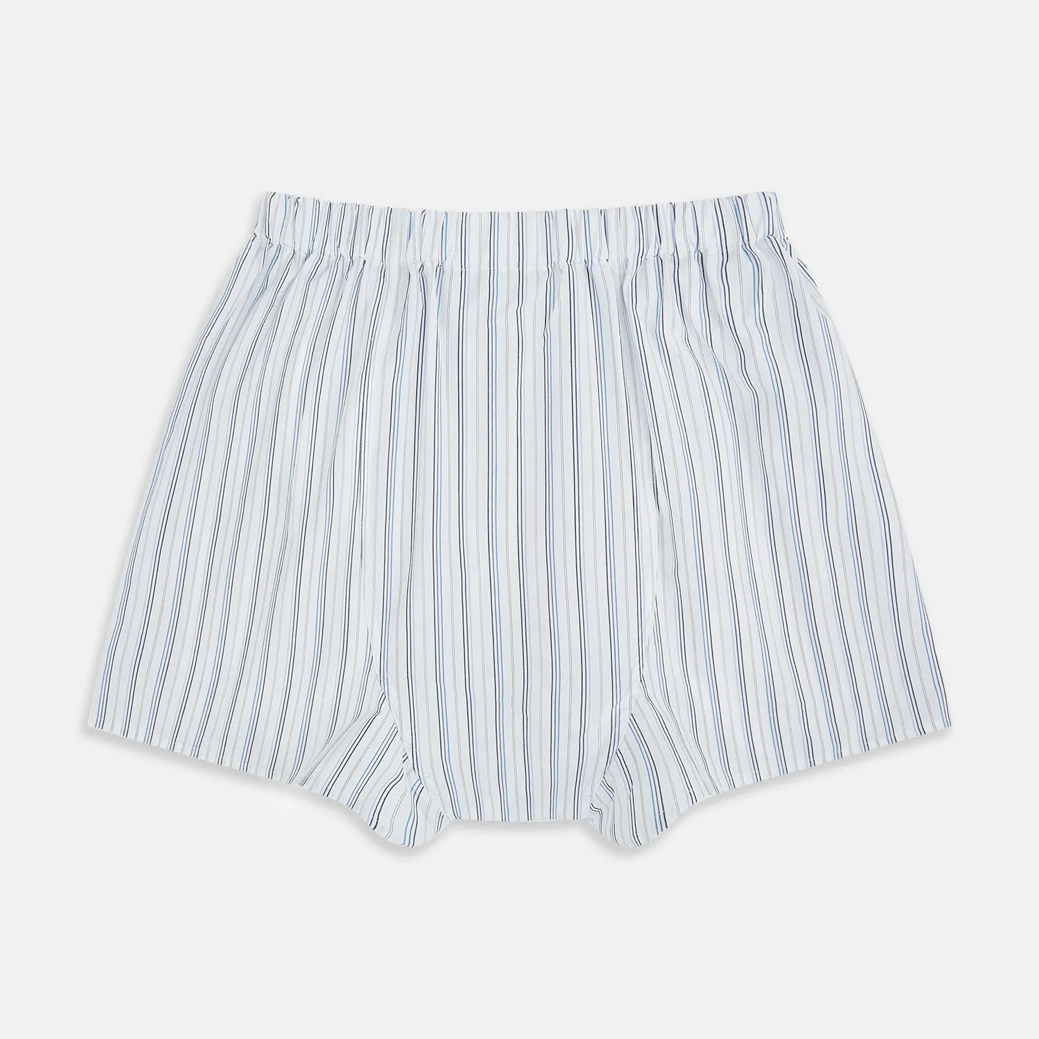 Blue Fine Track Stripe Godfrey Boxer Shorts