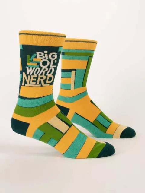 Blue Q  Socks MENS  BIG WORD NERD