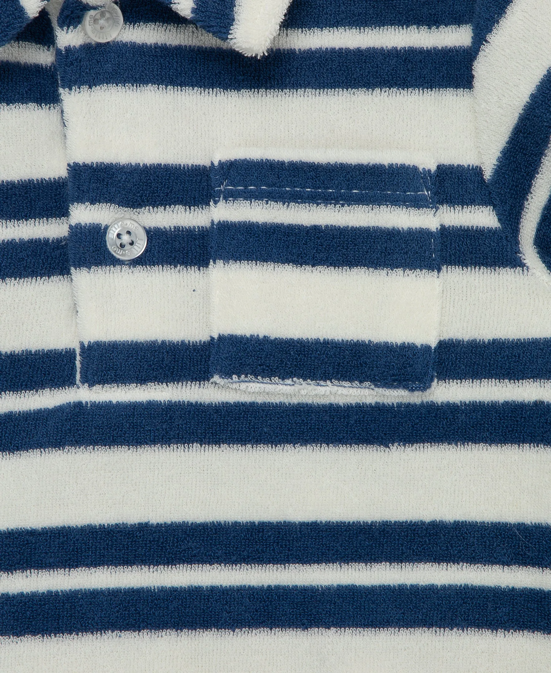 Blue Stripe Terry Short Set - Toddler (2T-4T)