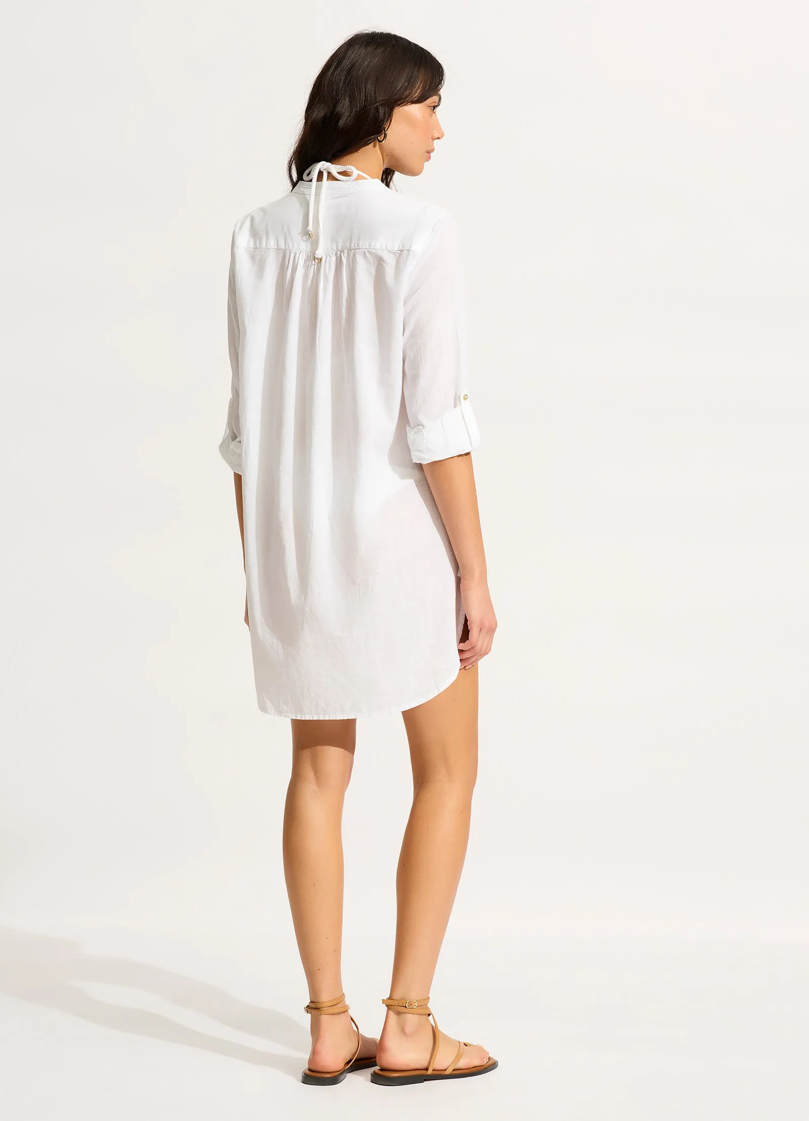 Boyfriend Beach Shirt - White