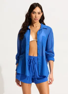 Breeze Beach Shirt - Azure