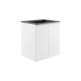 Bryn 24" Wall-Mount Bathroom Vanity By Modway - EEI-5777 - White Black