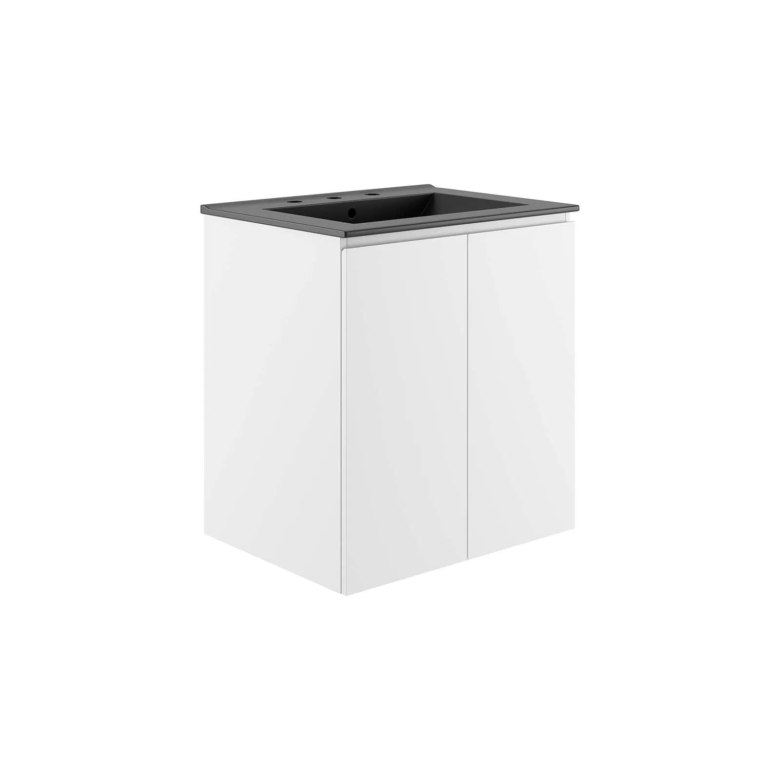 Bryn 24" Wall-Mount Bathroom Vanity By Modway - EEI-5777 - White Black