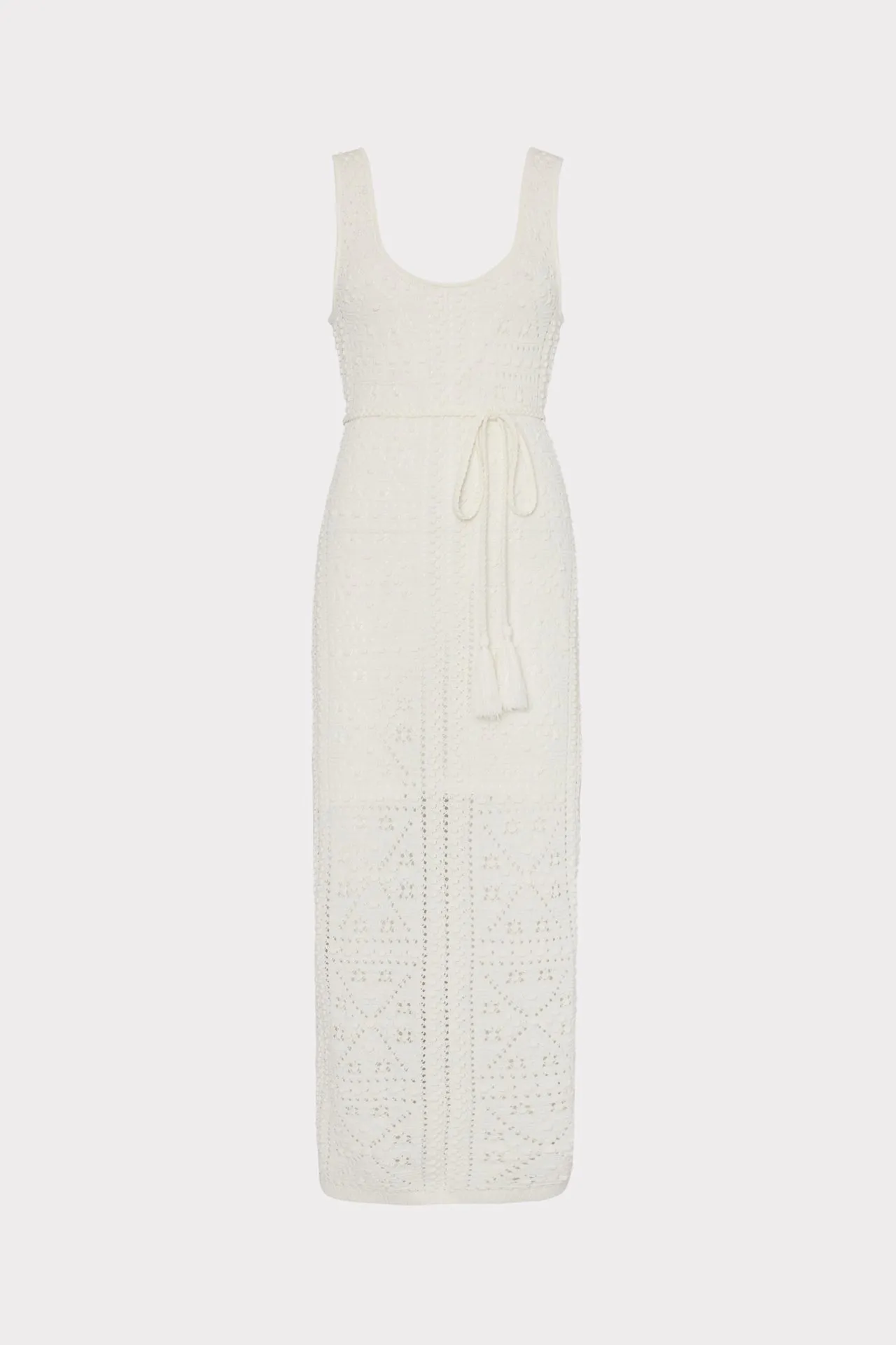 Bubble Pointelle Knit Midi Dress