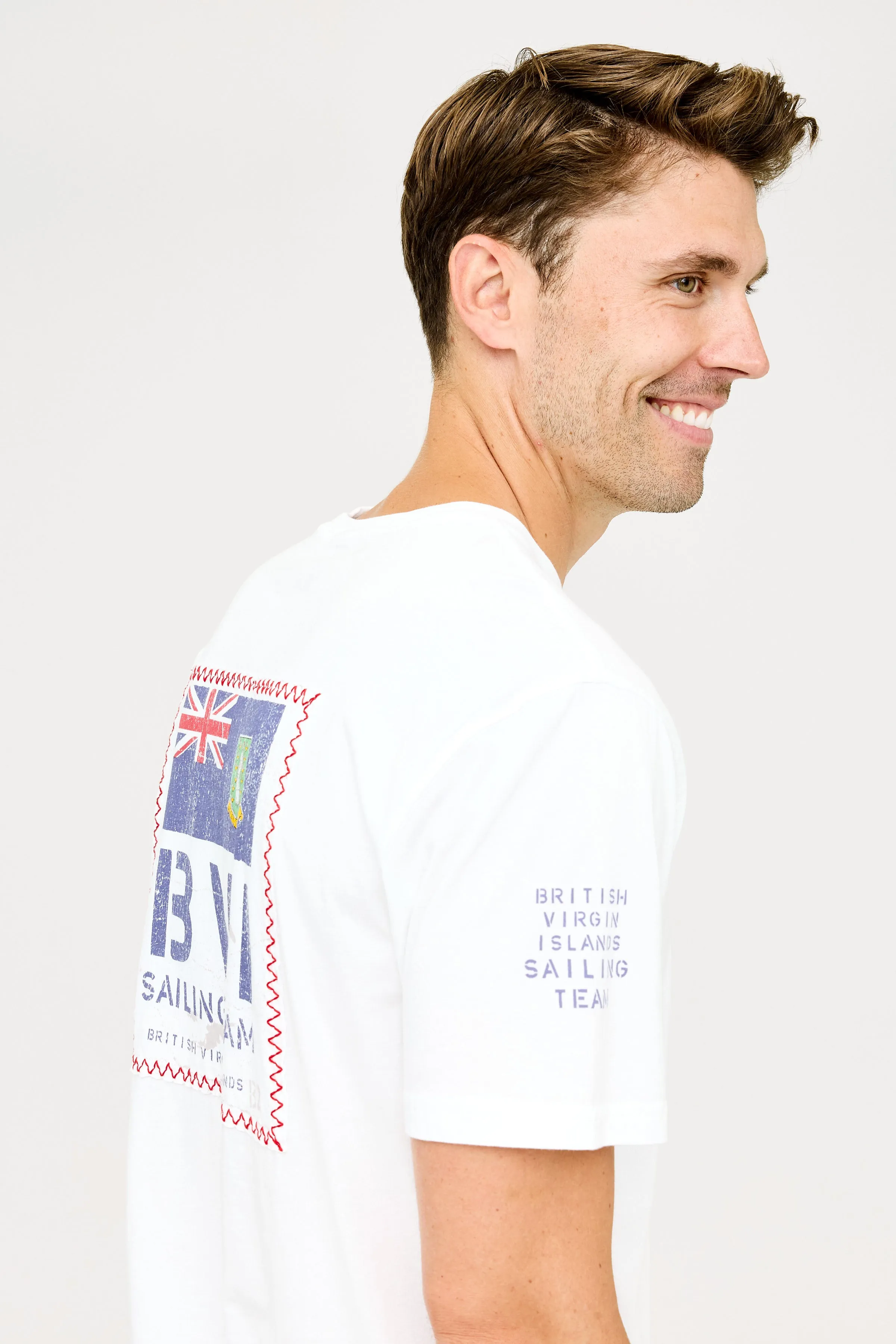 BVI Sailing Team Patch T-Shirt - White