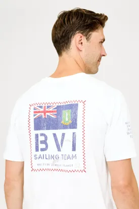 BVI Sailing Team Patch T-Shirt - White