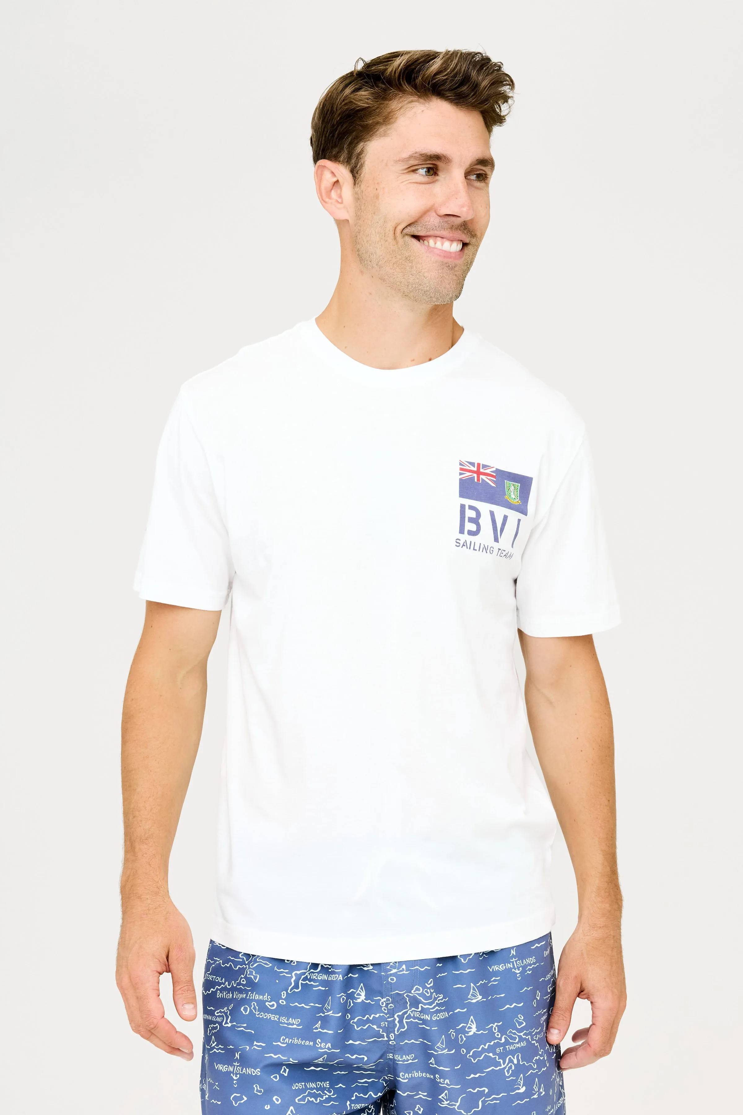 BVI Sailing Team Patch T-Shirt - White